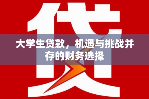 安化大学生贷款，机遇与挑战并存的财务选择