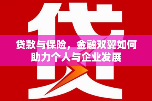安化贷款与保险，金融双翼如何助力个人与企业发展