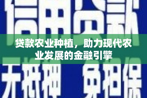 安化贷款农业种植，助力现代农业发展的金融引擎