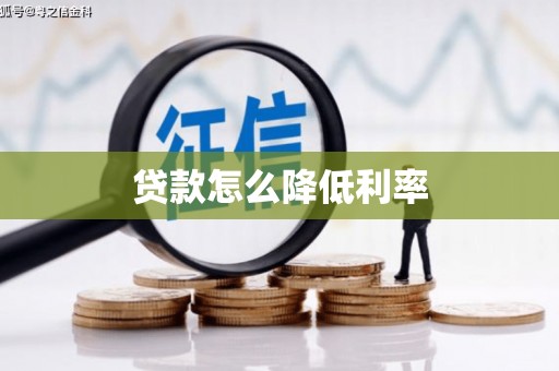 安化贷款怎么降低利率