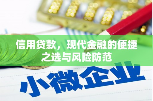 安化信用贷款，现代金融的便捷之选与风险防范