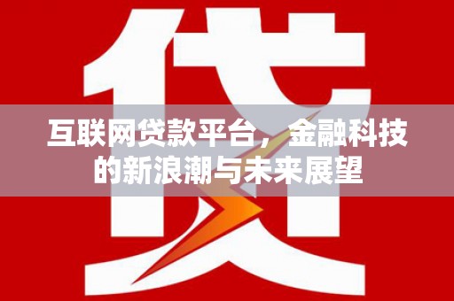 安化互联网贷款平台，金融科技的新浪潮与未来展望