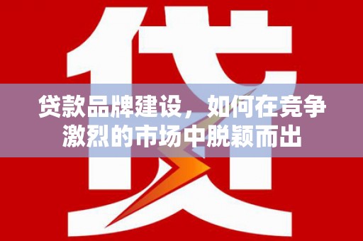 安化贷款品牌建设，如何在竞争激烈的市场中脱颖而出