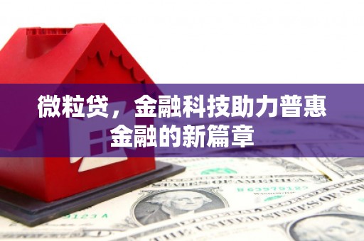 安化微粒贷，金融科技助力普惠金融的新篇章