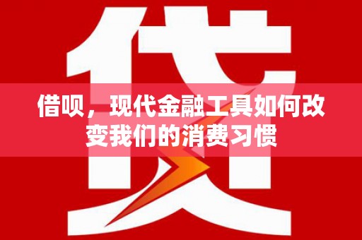 安化借呗，现代金融工具如何改变我们的消费习惯