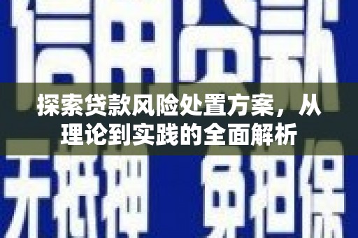 安化探索贷款风险处置方案，从理论到实践的全面解析