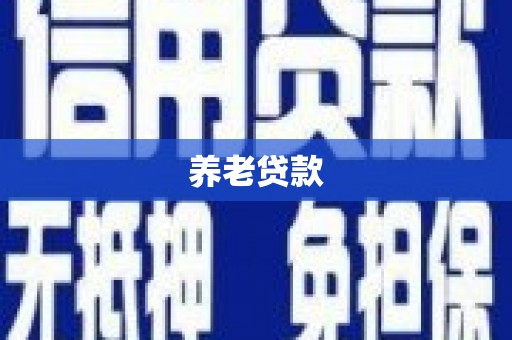 安化养老贷款