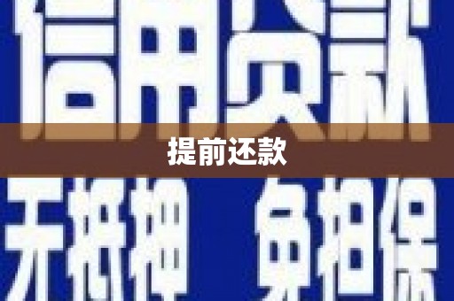 安化提前还款